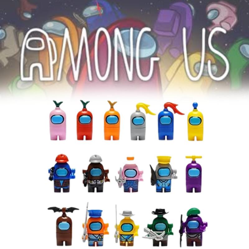Exciting Space Among Us 16 Character Mini Building Blocks Perfect For Kids Playtime