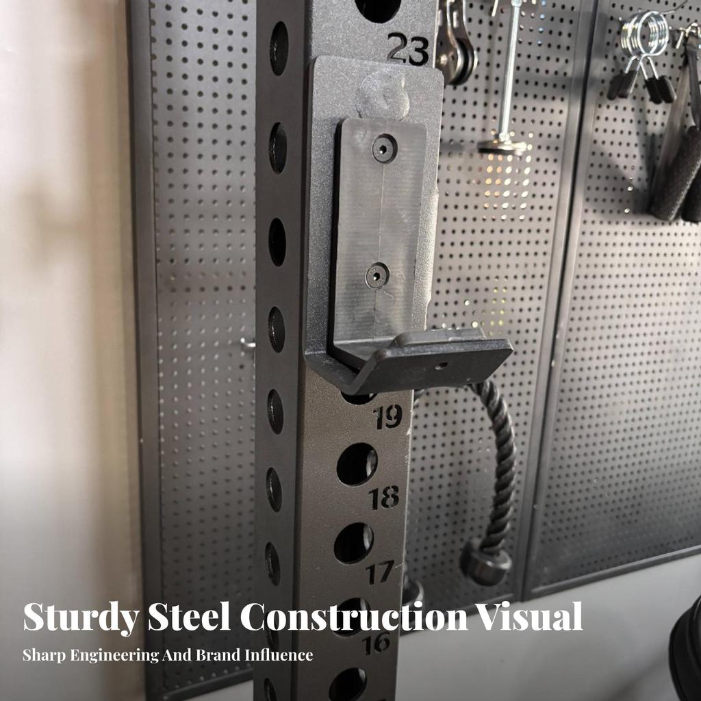 Barbell Safety Hooks Secure Power Rack J-Hooks Stable
