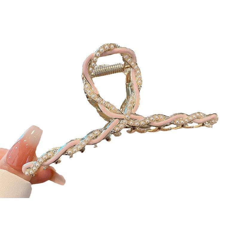 Korean Pearl Headdress Claw Clip for Women 2025 – Elegant Hair Accessory