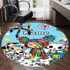 Custom Name Tokidoki Printed Round Rug Carpet Chair Rug Area Rug Entryway Doormats,for Office Chair Living Room Bedroom Kitchen Room.
