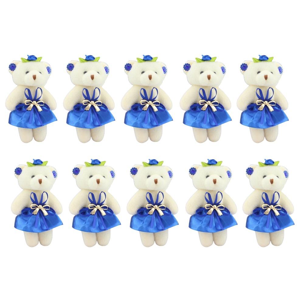 10pcs/set Plush Animal Mini Bear Flower Bouquet Cartoon Bear Plush Toys  Valentine's Day