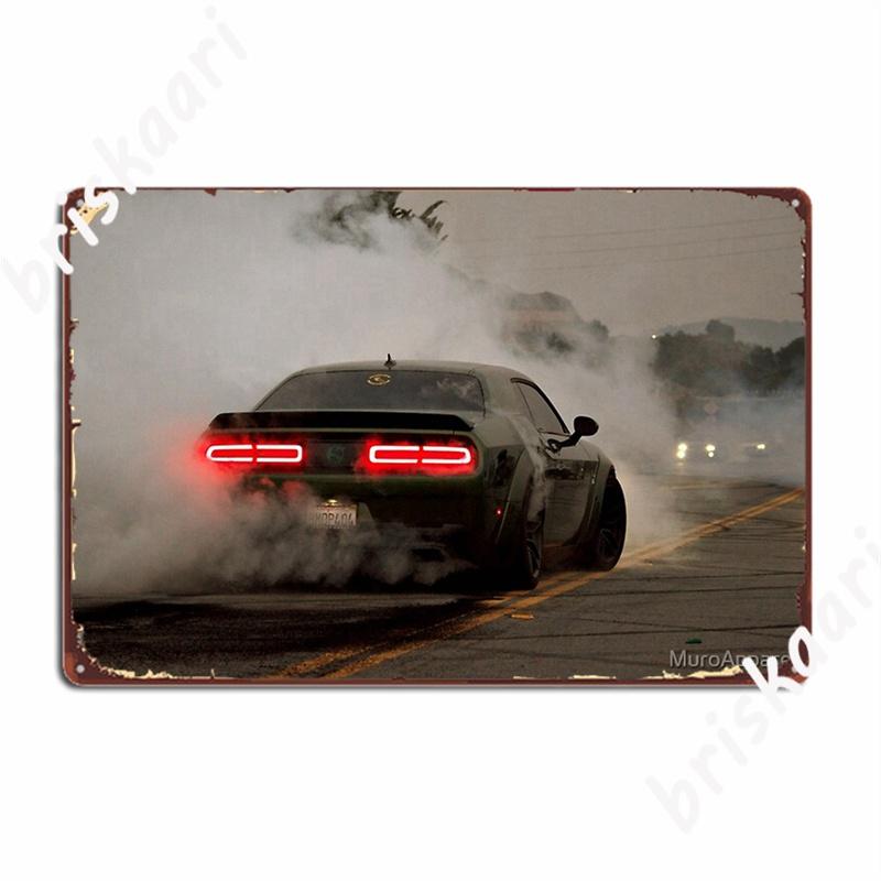 

Challenger Hellcat Srt Бернаут Металлические знаки Постер Кухня Дизайн Настенная роспись Жестяная вывеска Постеры 20x30cm