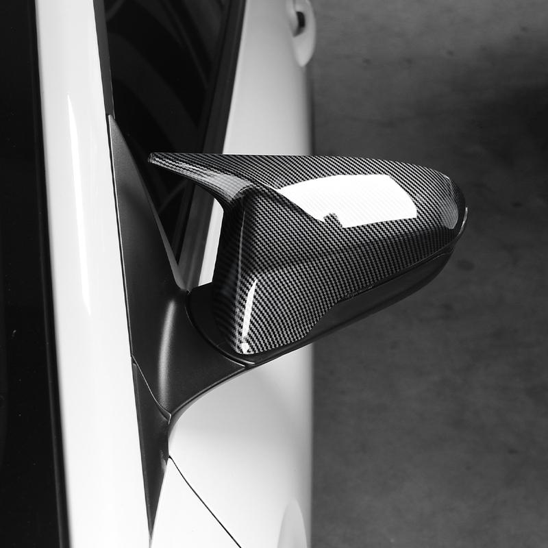 For Hyundai Veloster JS - Car Tuning Carbon Fiber Bull Horn Rearview Mirror Decoration Cover Trim Exterior Accessories