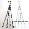 Black & White Zinc 4-Strand Chain Hanging Flower Basket 1.4 Wire