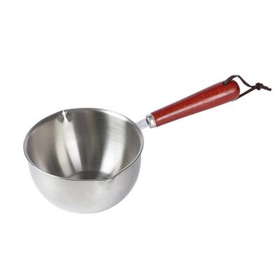 304 Stainless Steel Mini Oil Pot With Long Handle, Hot Oil Splash Pan For Kitchen Seasoning And Sauce Pouring