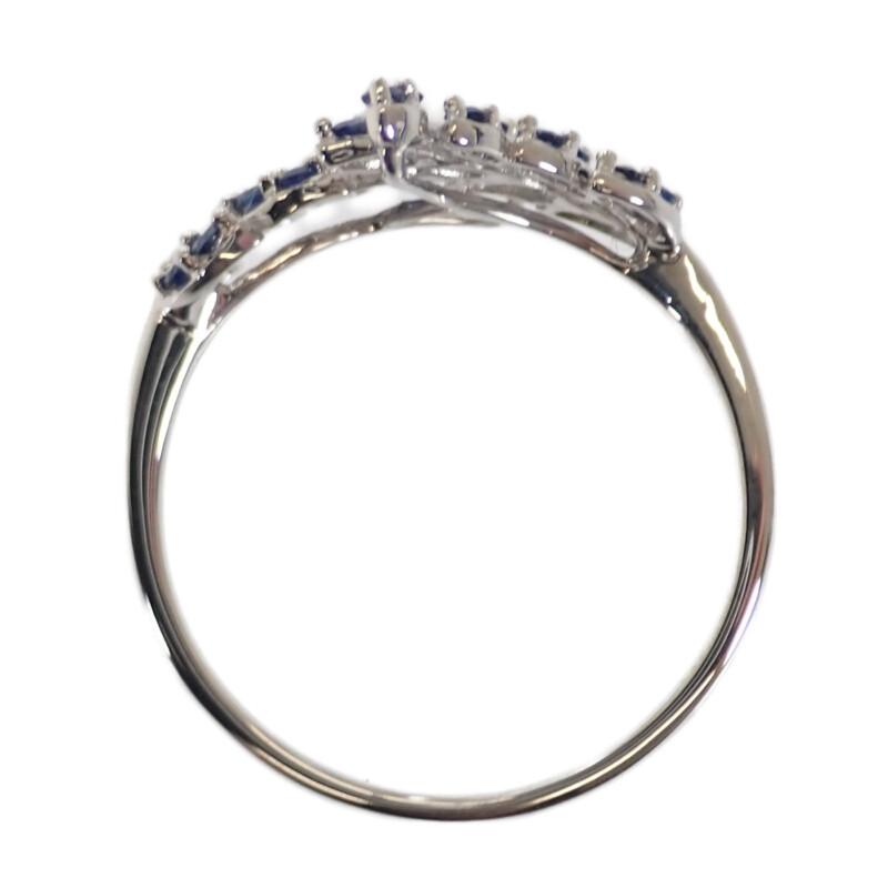 no brand  #14(JP Size) ring blue K18 white gold Women
