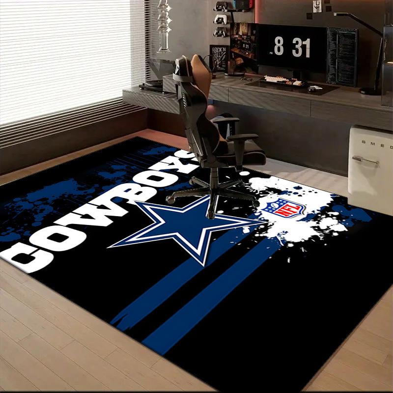 Cowboys Team Logo Rug Game Carpet, Floor Mat for Bedroom Living Room Entryway Rug, Home Decor Idea Gift for Christmas birthday