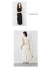 Fashion Pearl Collar Sleeveless Vest & Hip-Hugging Midi Skirt Set