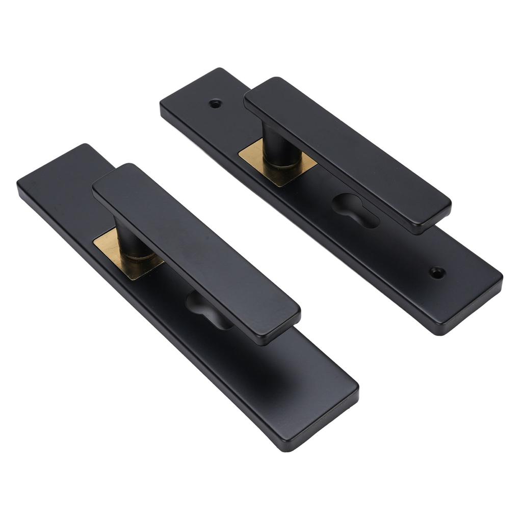 Keyed Entry Door Lever Set Interior Exterior Indoor Bathroom Bedroom Lock Silent Aluminum Alloy