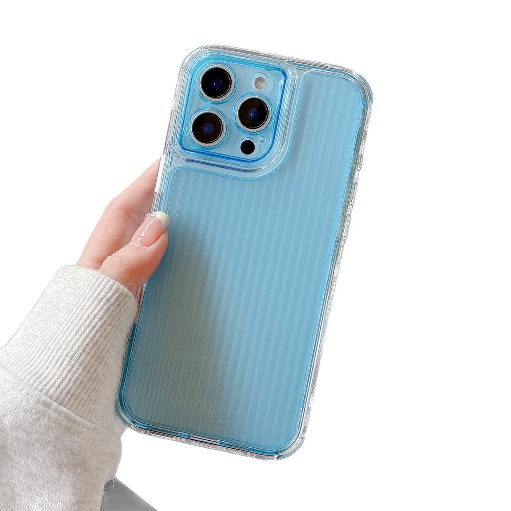 For Apple 13pro Transparent Three-in-one Mobile Phone Case for Apple Anti-fall Feather Gauze Cooling for Apple Magnetic Phone Case