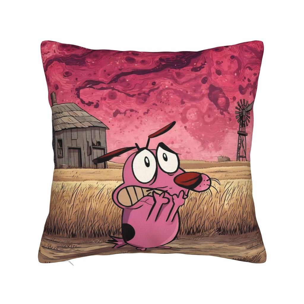 Courage the Cowardly DogD Pillow Cover Stuff Soft Cushion Cover Decorative Pillow Case Cover Sofa Multi Size