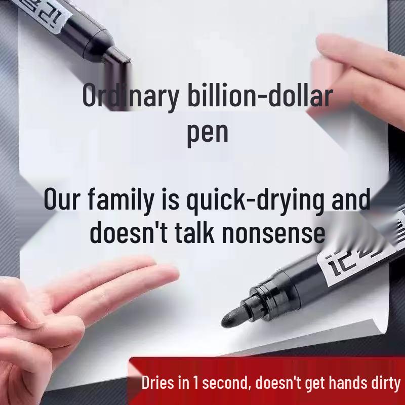 Black Broad Tip Quick-Drying Marker Pen for Express Logistics