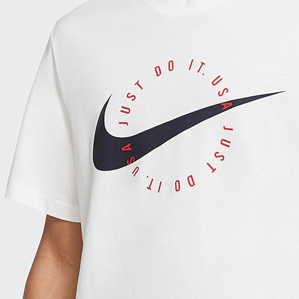 Nike T Shirts Men's White Crew Neck Moderate DA8866-100