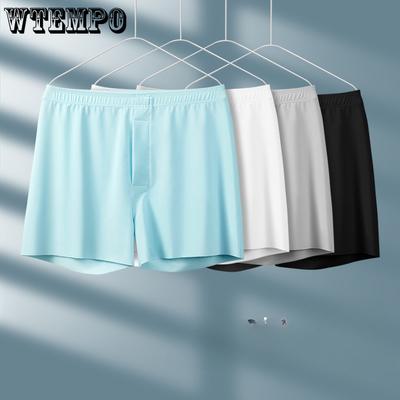 Ropa interior sin costuras de seda de hielo para hombre, transpirable, holgada, talla grande, secado rápido, bóxers para hombre