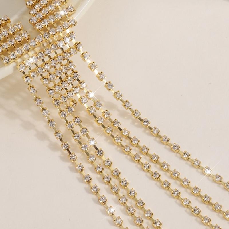Stylish U Shape Layer Fringe Chest Necklace In Gold And Silver For Wedding Party And Cosplay Outfits