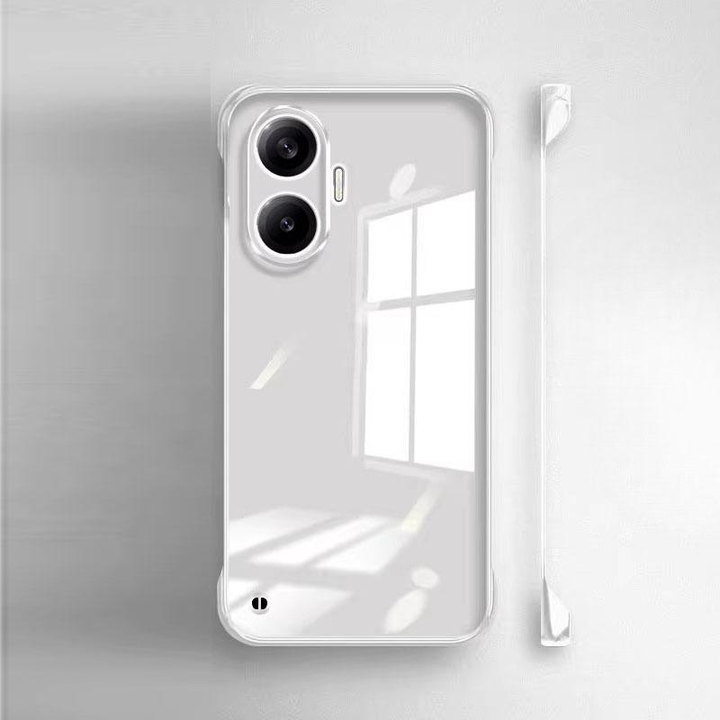 For Xiaomi Poco X7 Pro Electroplated Borderless Transparent Phone Case for Pocox7 Pocox7Pro PC Hard Shell Protective Cover