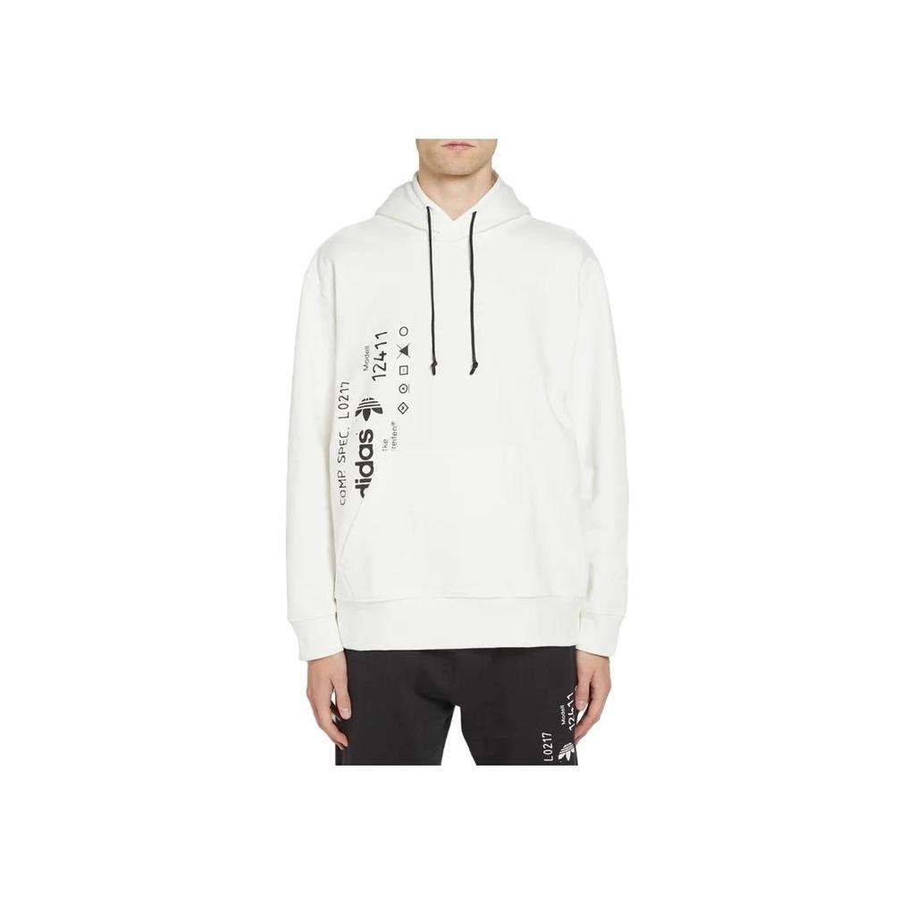 Adidas Originals Trefoil Hoodie Long Sleeve Men Tops Off-White CV5052