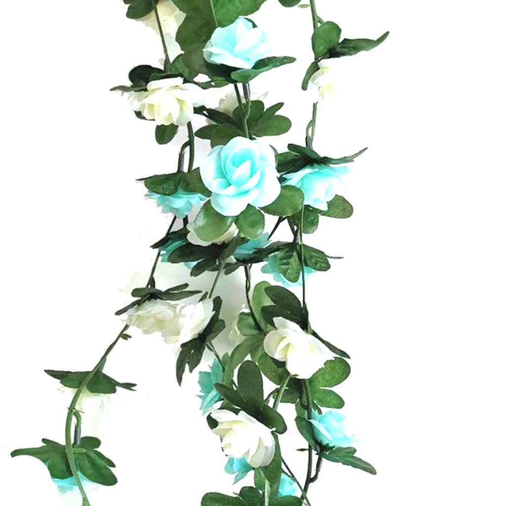 Flower Garland Fake Rose Vine Artificial Flowers Hanging Rose Ivy Hanging Basket
