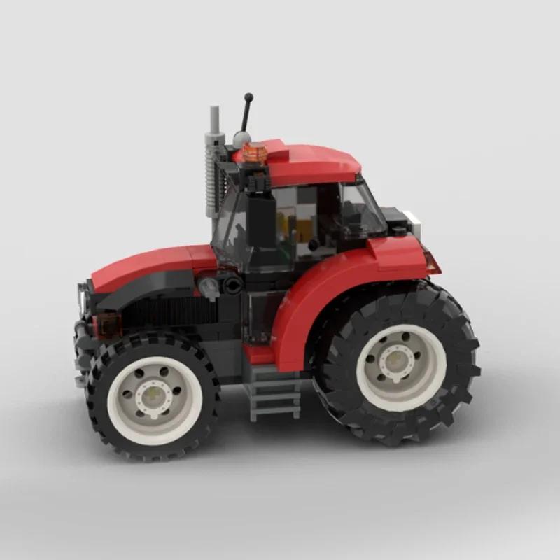 Farming Tractor Bricks Farm Car Modules Speed Tractor Moc Race Fans Gift Option Unique Display Klocki helps develop fine motor skills