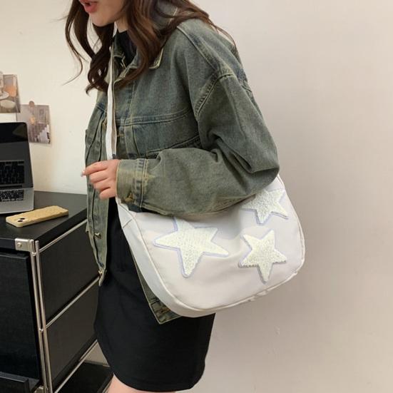 Sac Hobo Femme Motifs Étoiles Sac Bandoulière Mignon Sac Cabas Étoilé Sac à Main Épaule pour Filles Étudiant Voyage Rue Courses Quotidiennes