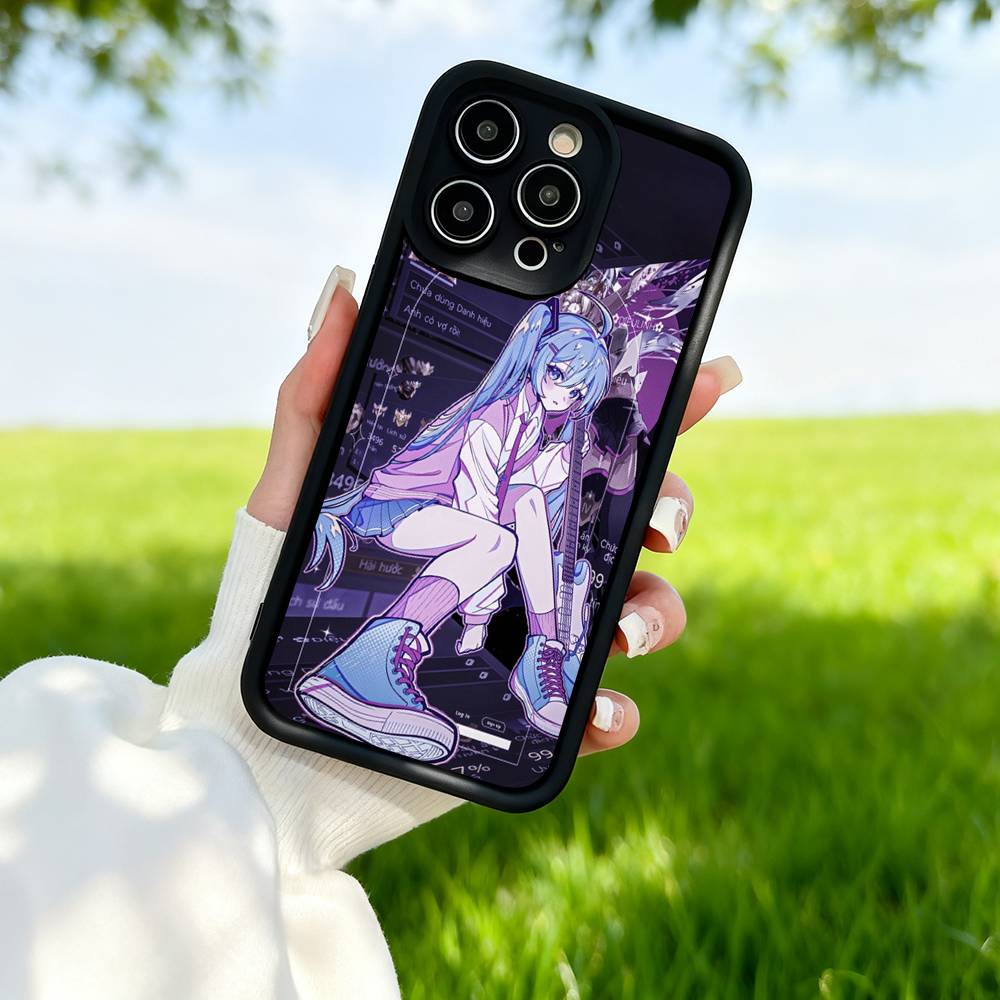 H-Hatsune M-Miku Anime Silicone Soft Phone Case For IPhone 17 Pro Max 16 Pro 15 14 13 12 11 17 Air 16E Plus Soft Cover