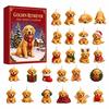 24Pcs/Box Hanging Ornament Dog Ornament Golden Retriever Xmas Pendant Blind Box  Tree Decoration