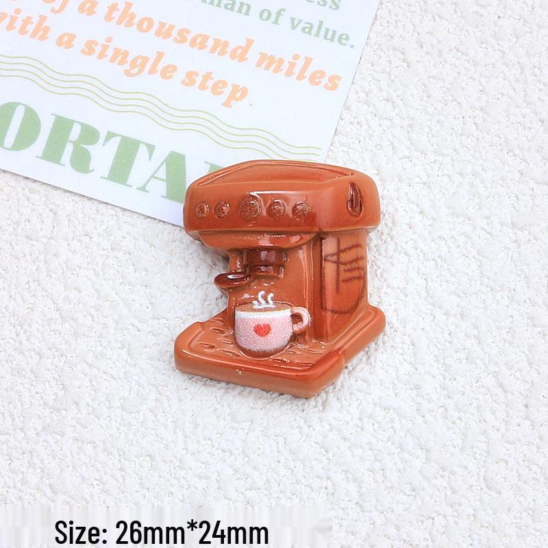 Cartoon Coffee Series DIY Resin Accessories Kit: Phone Case, Hair Clip, Jewelry Craft Supplies