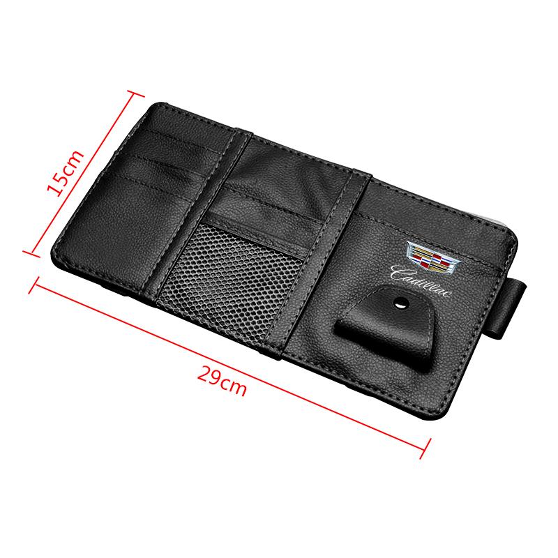Car Sun Visor Storage Card Bag Glasses Clip Phone Holder Car Styling For Cadillac XT5 XTS CTS BLS SLS DTS SRX Escalade Tiburon Deville