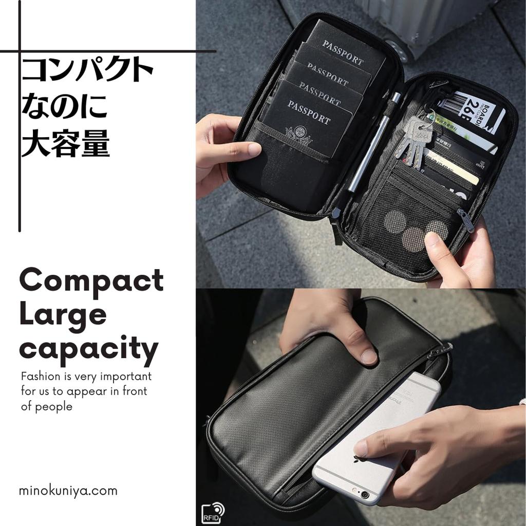 Passport Case Mini Ballpoint Travel Pouch for International Travel and Airline Tickets (with Pen), Anti-Skimming Cover, Multi-Purpose (White)