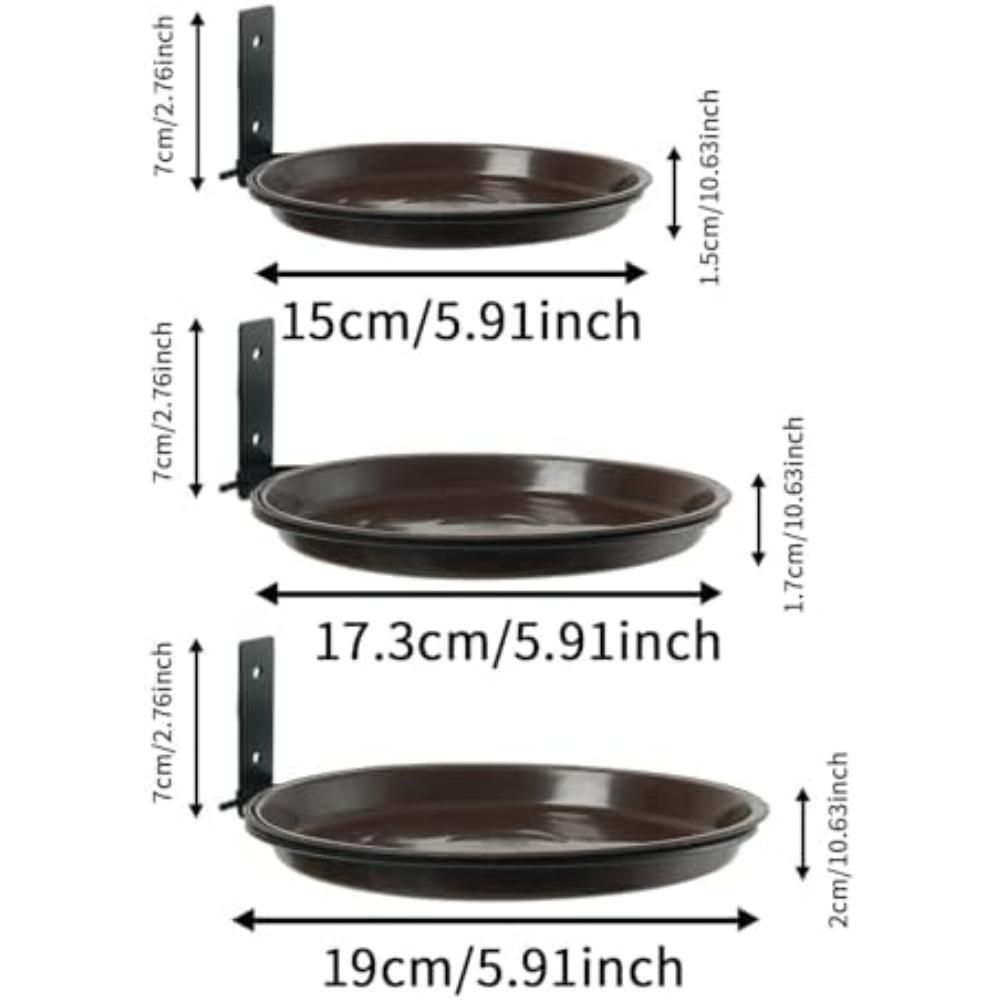 Weather Resistant 3 Pack Tree Mounted Bird Feeder and Bath with Foldable Space Saving Design for Outdoor Garden