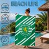 Asciugamano da Spiaggia con Stemma dello Sporting Cp, Asciugatura Rapida, Facile da Curare, Adatto Sia per il Fitness che per le Vacanze al Mare, Essenziale per lo Sport