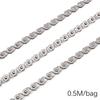 Chaîne Cœur en Acier Inoxydable de 0,5/1 Mètre Chaîne Cubaine Chaîne Punk de Base pour la Fabrication de Colliers Bracelets Bijoux Accessoires
