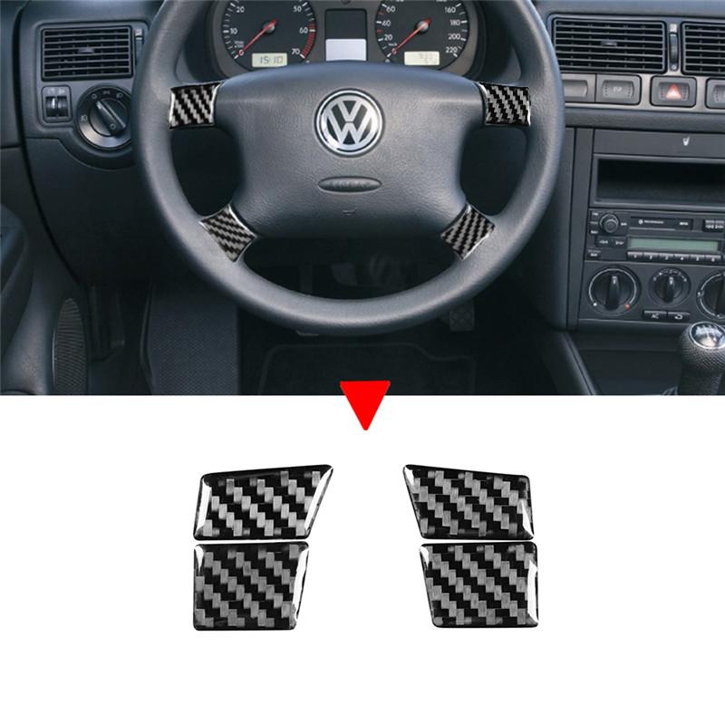 Car Carbon Fiber Interior Button Panel Trim Sticker Frame For VW Golf 4 GTI Jetta MK4 1999-2004 Styling Accessories