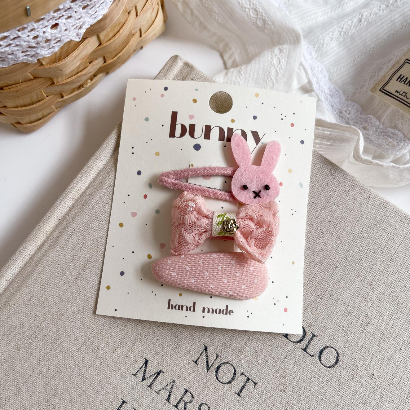 Корейская Розовая Геометрическая Ткань Детская Заколка Милая Пятиконечная Цветочная Заколка на Челку Аксессуар для Волос Девочки Дети Аксессуары для Волос