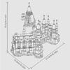 664PCS Dark Night Magic Castle Building Blocks City View Fairy Tale Castle Model Bricks Decoration Children's Christmas Gifts No Box