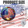 LOTIKOU 9.84'' American Flag Glass Window Hanging, Flag Stained Glass Window Panel, American Flag Glass Window Panel for Home Office Outdoor Decor