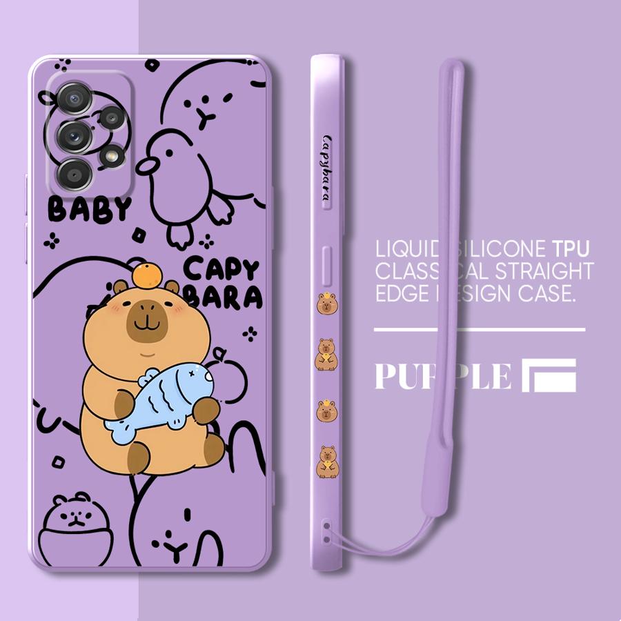 Cute Capybara Phone Case for Samsung Galaxy A10 A20s A30 A20 A30s A02s A03 A04 A50 A02 A05s A71 A72 A73 A06 A31 A51 5G