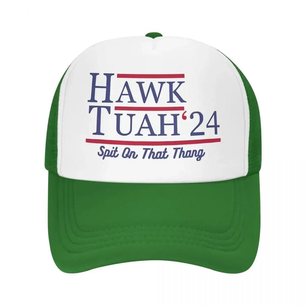 Hawk Tuah Spit On That Thang Trucker Cap Adult Outdoor Funny Hat Sun Hat Racing Cap Breathable Mesh Baseball Cap Summer