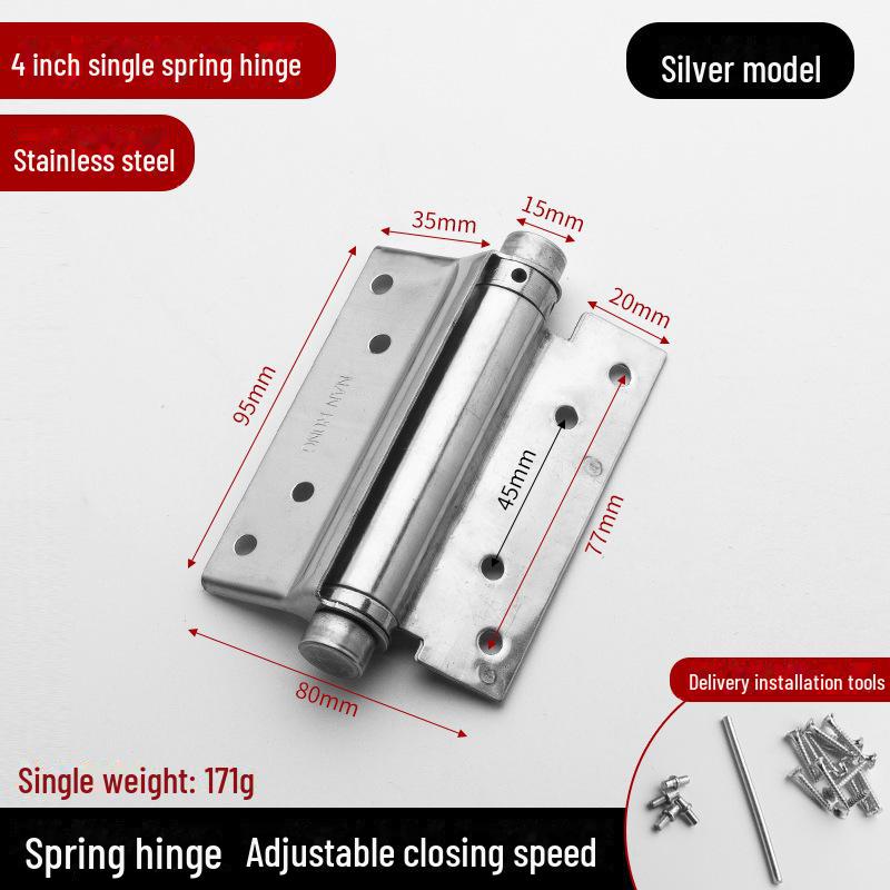 

Дверные петли из нержавеющей стали для двухстворчатых дверей: Автоматическое закрытие, бесшумный, прочный, утолщенная пружина, многоразмерные варианты