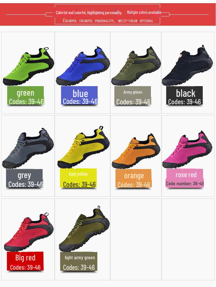 Lesifeisi Unisex Breathable Mesh Hiking Shoes - Anti-Slip, Wear-Resistant for Spring, Summer, and Autumn