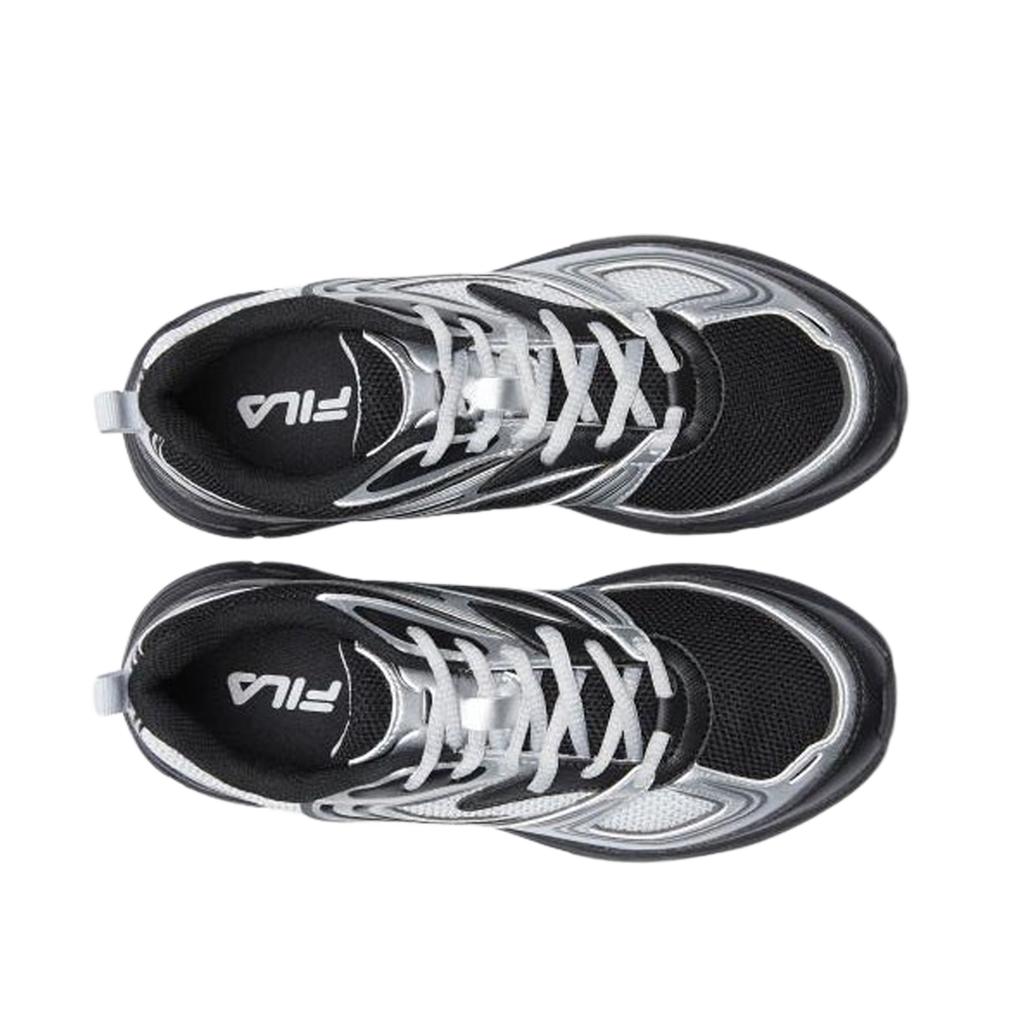 Fila Interrun Comfortable Shock Absorbing Wear Resistant Low Top Casual Running Shoes Unisex Sneakers Black Silver 1RM02699G010