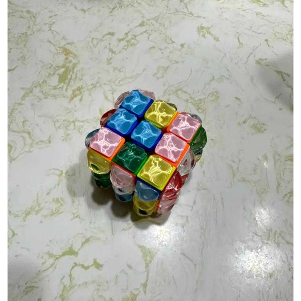 New 3x3 Wave Magic Cube Magnetic Puzzle Cube Transparent Magnetic Children's Educational Toy