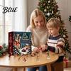 Christmas Craft Ornament Hat Tree 24Pcs Acrylic Advent Calendar Set Giraffe with Santa Hanging Decorations