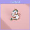 Adorable Cartoon White Dragon Alloy Brooch Cute Enamel Pin Fashion Accessory For All