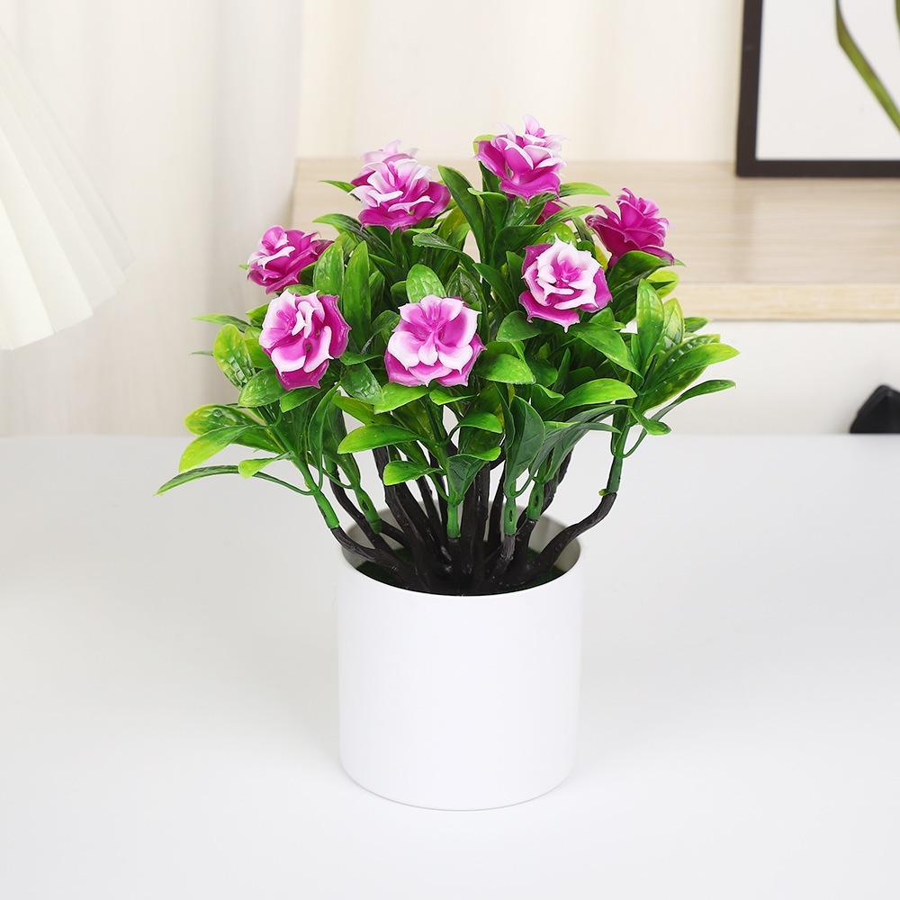 Plastic Artificial Potted Plant 18*22cm Table Decor Fake Plants  For Wedding Home Hotel Office