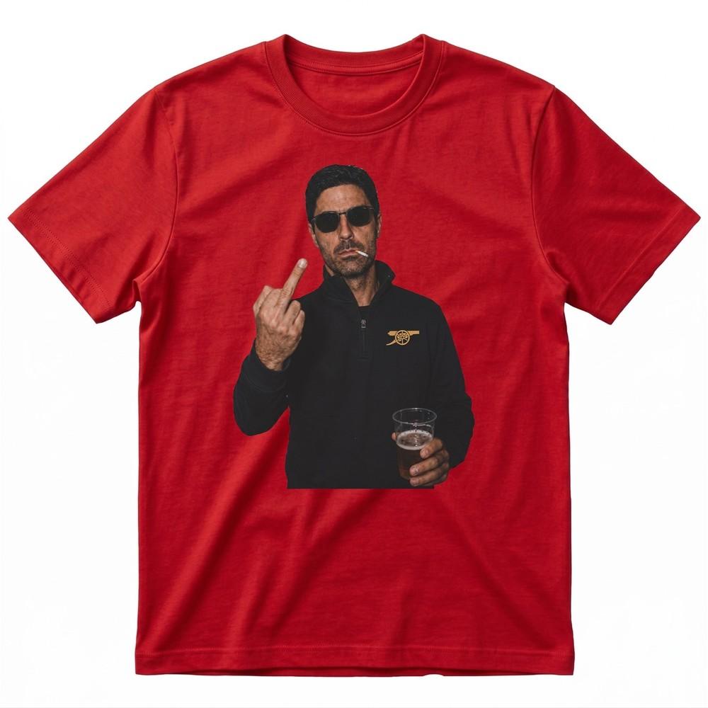 Mikel Arteta middle finger smoking beer Arsenal 202526 Premier League Champions S