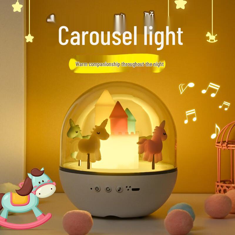 Dream Bubble Carousel Night Light Music Box