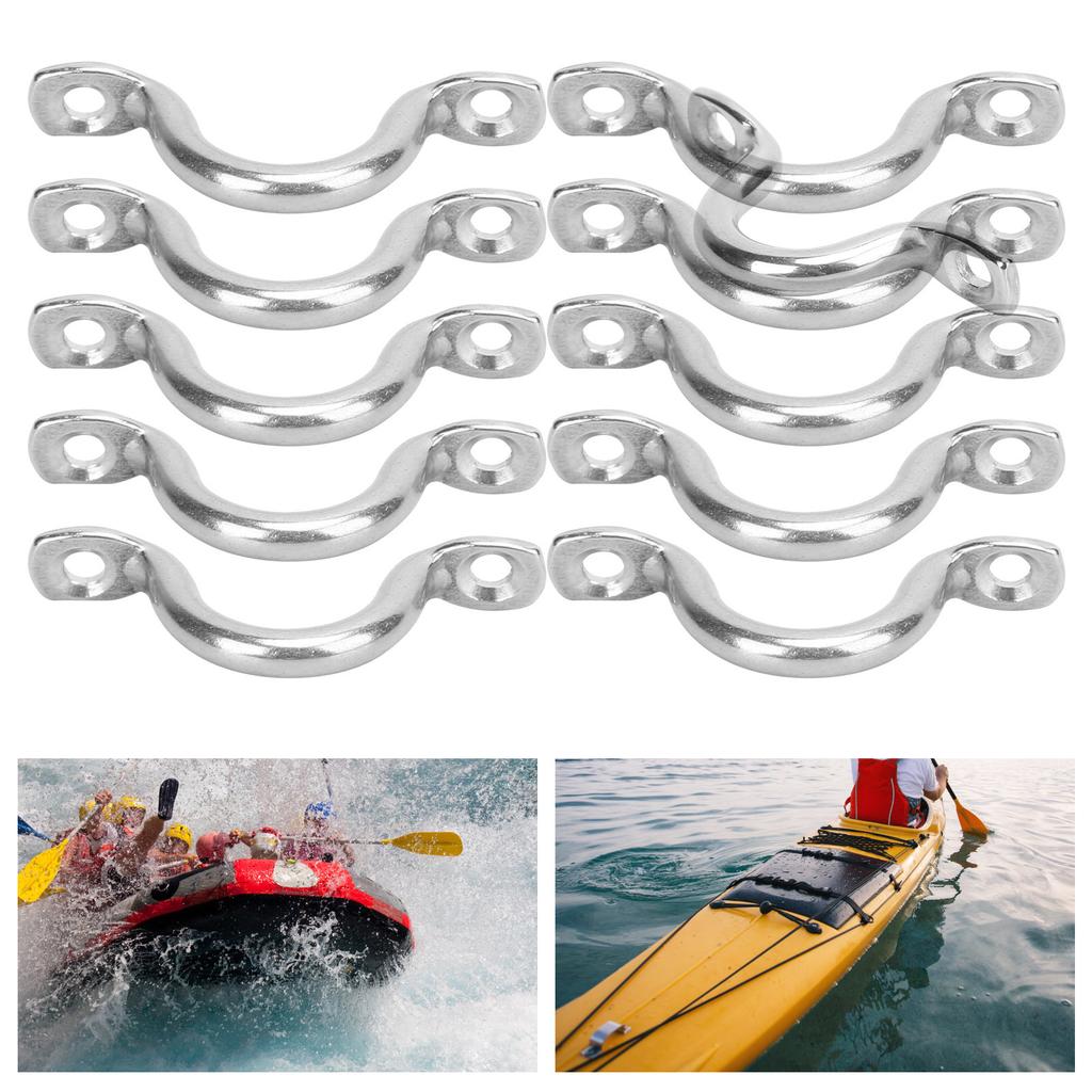 10pcs Stainless Steel Kayak Canoe Rigging Boat Pull Handle Buckles Kayak Accessories