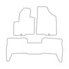 [BLM]HY007 Red - Set of Velour Floor Mats To Fit Hyundai Santa Fe II 2006-2012 - Red Trim