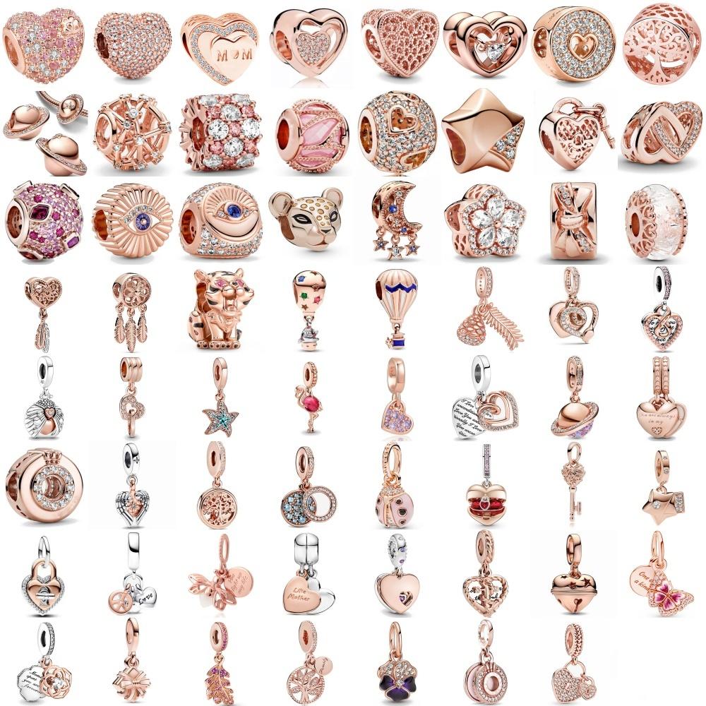 Rose Gold Series Firefly, Key Pendant Bead Component Bead Component Ideal Designed For European Authentic Original Bracelet High Quality Fine Jewelry